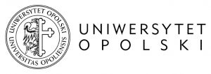 Logo Uniwersytetu na białym tle z napisem Uniwersytet Opolski